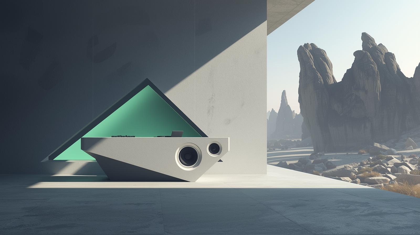 A minimalist and clean photography style, minimalist composition, ample negative space, soft, muted tones, uncluttered scene, with a focus on form and light. A vibrant and dynamic cinematic photore